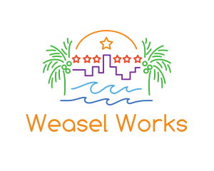 Tropical City Oasis logo design