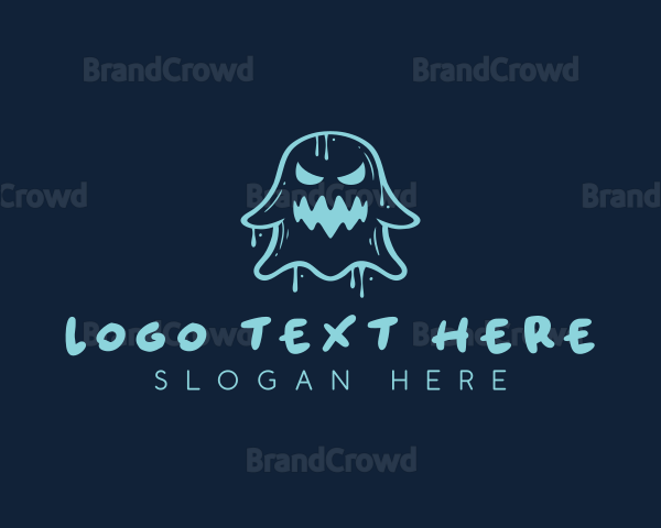 Spooky Ghost Graffiti Logo