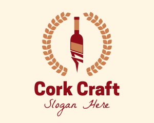 Cork - Winery Bottle Opener logo design