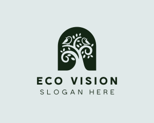 Nature Eco Tree logo design