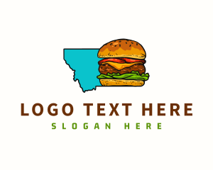 Map - Montana Burger Food logo design