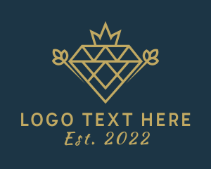 Glam - Royal Crystal Gem logo design