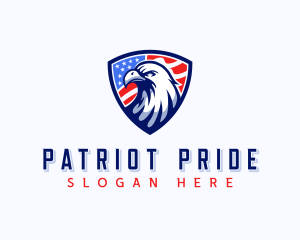 Patriotic Eagle Shield logo design