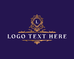 Investment - Luxury Floral Shield logo design