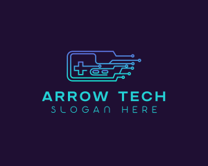 Tech Circuit Controller logo design