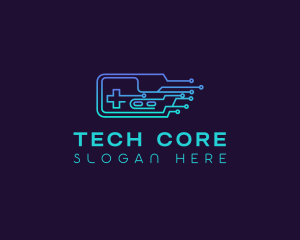 Tech Circuit Controller logo design