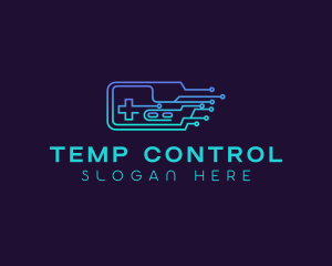 Tech Circuit Controller logo design