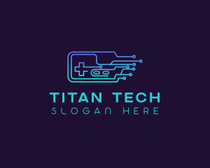 Tech Circuit Controller logo design