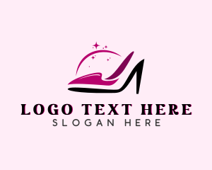 Shoe - Feminine High Heel Stiletto logo design