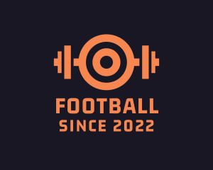 Bodybuilding - Orange Target Barbell logo design