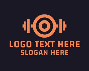 Orange Target Barbell Logo