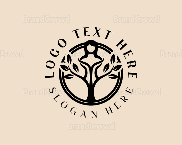 Yoga Meditation Woman Logo