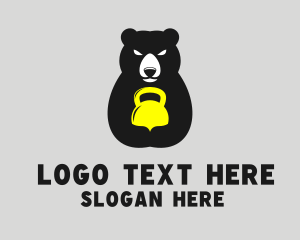 Powerlifting - Bear Kettlebell Gym logo design