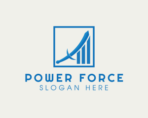 Aggressive - Sword Finance Growth logo design