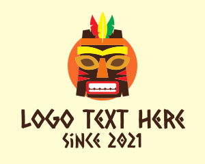 Festivity - Colorful Tribal Mask logo design