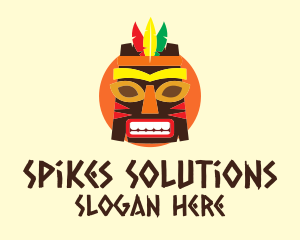 Colorful Tribal Mask  Logo