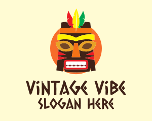 Colorful Tribal Mask  Logo