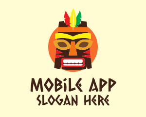 Colorful Tribal Mask  Logo