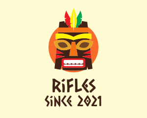Cultural - Colorful Tribal Mask logo design