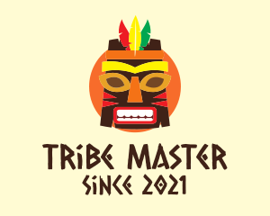 Colorful Tribal Mask  logo design