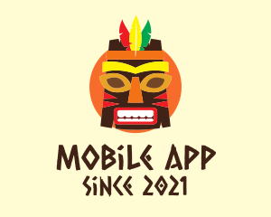 Body Modification - Colorful Tribal Mask logo design