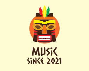 Cultural - Colorful Tribal Mask logo design
