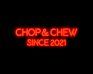 Cheeky - Red Light Neon logo design