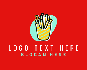Fast Food - French Fries Diner logo design