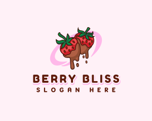 Sweet Strawberry Chocolate logo design