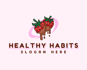 Sweet Strawberry Chocolate logo design