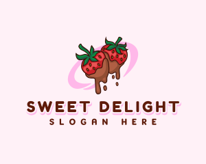 Sweet Strawberry Chocolate logo design