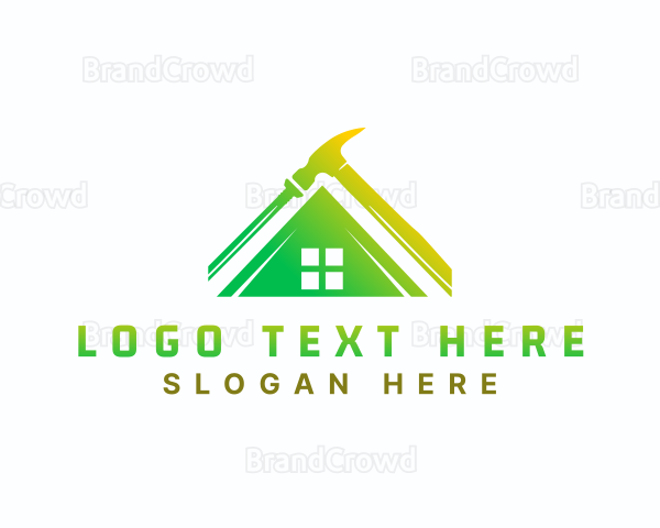 Roof Construction Renovation Logo