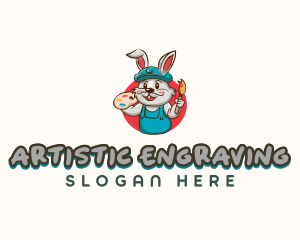 Rabbit Artist Painter logo design