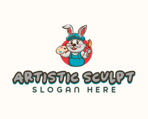 Rabbit Artist Painter logo design