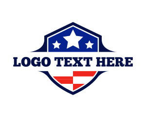 Freedom - Country Patriot Shield logo design