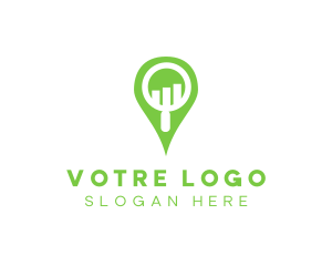 Locator - Bar Chart Search logo design