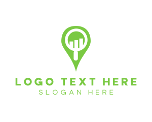 Locator - Bar Chart Search logo design
