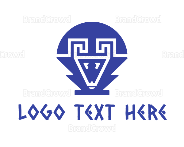 Blue Greek Ram Logo