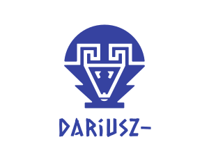 Gyros - Blue Greek Ram logo design