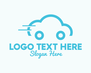 Stroke - Fast Cloud Car logo design