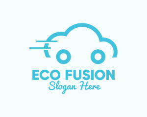 Hybrid - Fast Cloud Car logo design