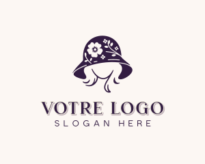 Boutique - Floral Hat Milliner logo design
