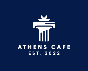 Athens - Foundation Torch Pillar logo design