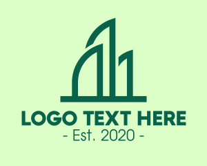 City - Green Real Estate Property Building logo design