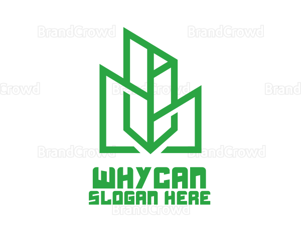 Green Sharp Geomtry Logo