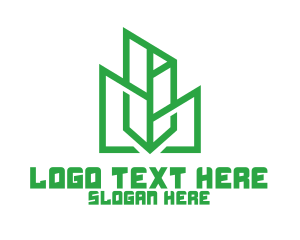 Green - Green Sharp Geomtry logo design