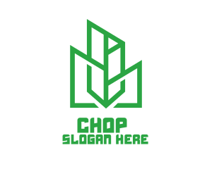 Green Sharp Geomtry Logo