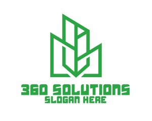 Green Sharp Geomtry logo design