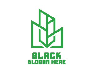 Green Sharp Geomtry logo design