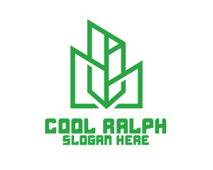 Green Sharp Geomtry logo design